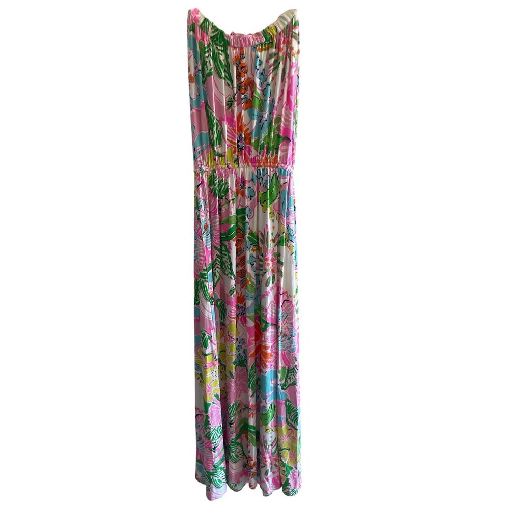 Lilly Pulitzer for Target Floral Nosey Posey Strapless Maxi Dress Women’s Medium